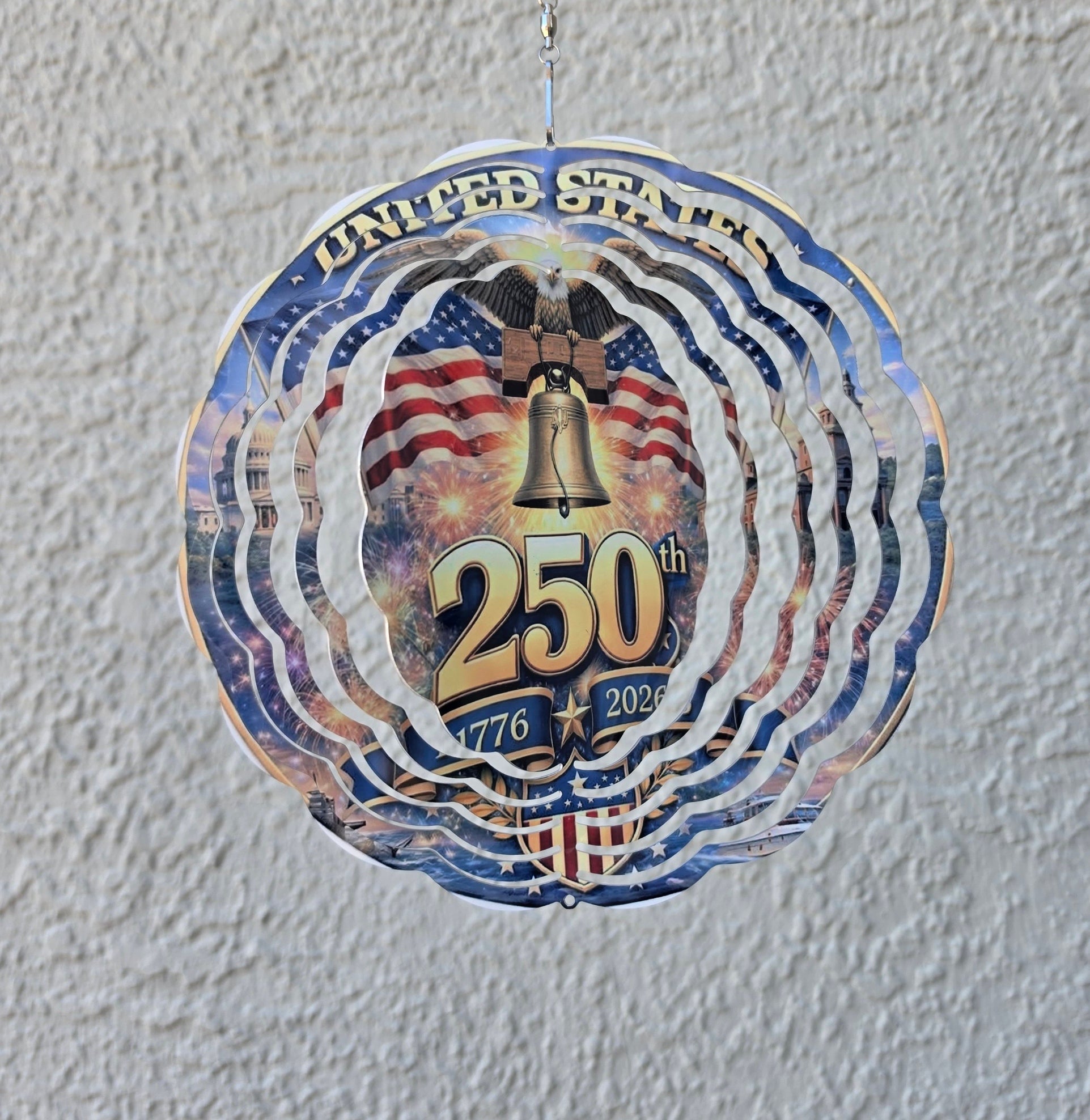 Patriotic 250th celebration  Wind Spiner