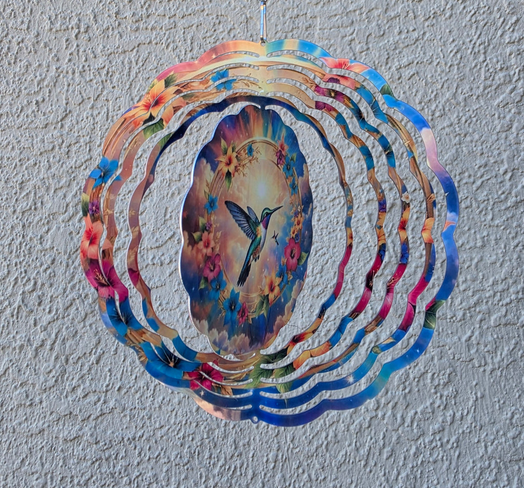 humming bird wind spinner