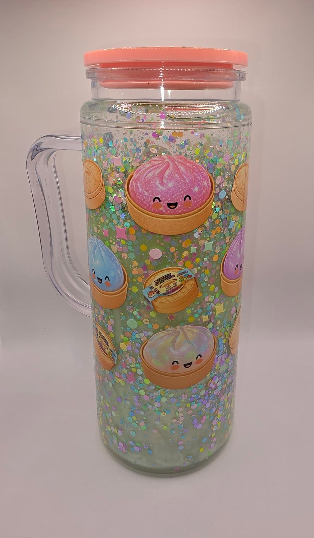 20Oz Acrylic Plastic Snow Globe Cups with Handle dumpling