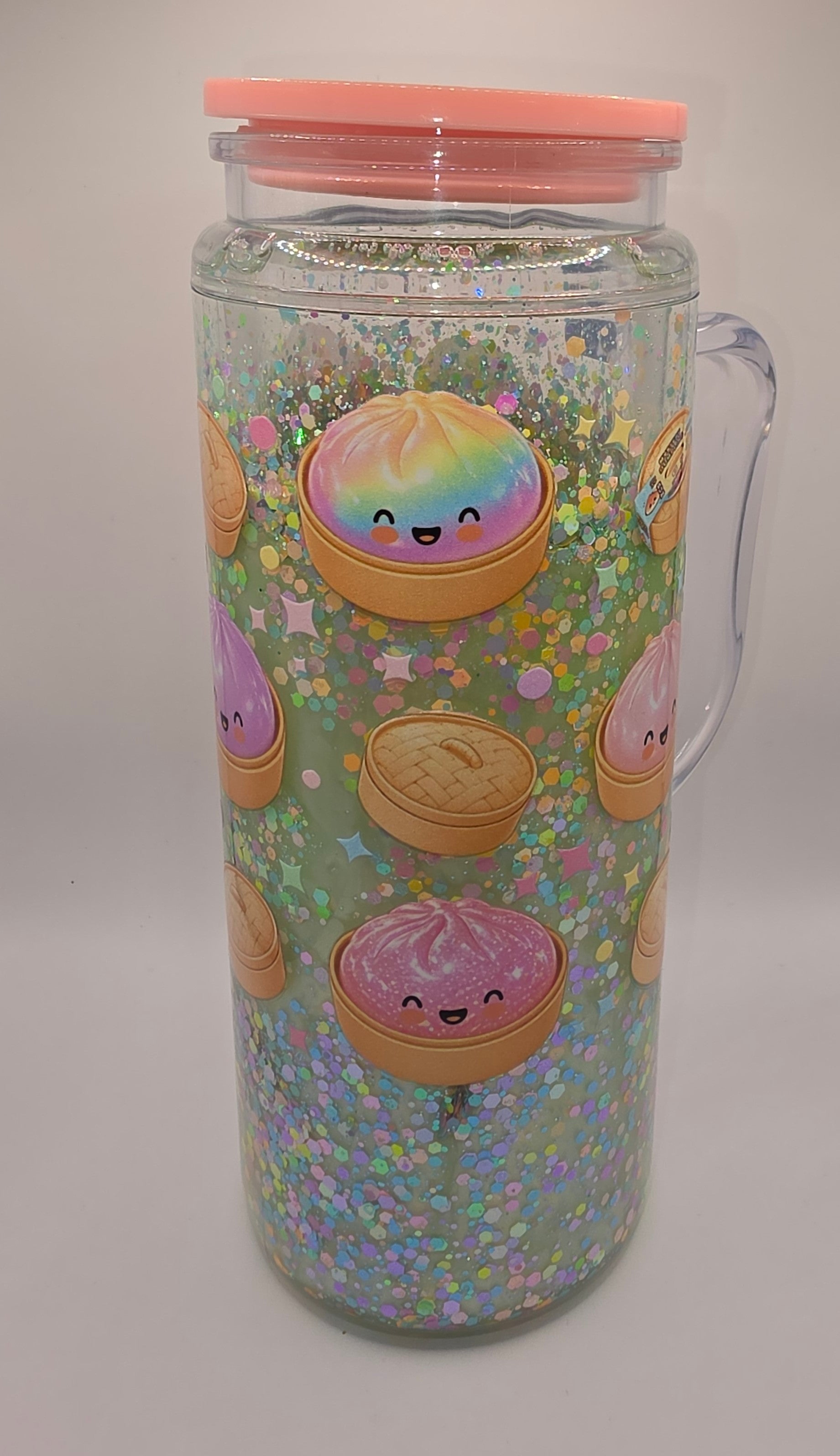 20Oz Acrylic Plastic Snow Globe Cups with Handle dumpling