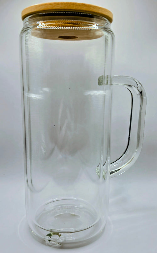 20Oz Glass Snow Globe Cups with Handle