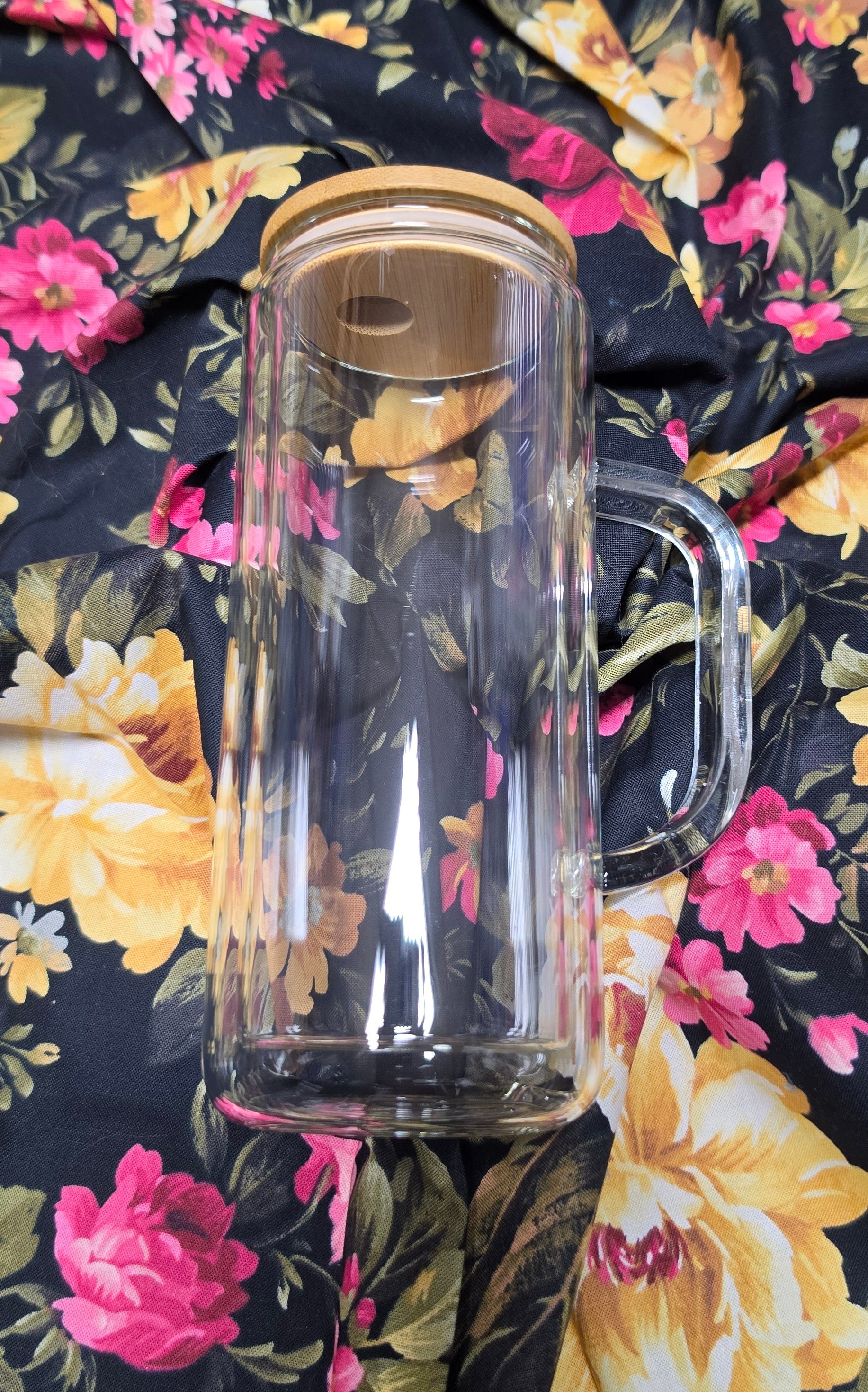 20Oz Glass Snow Globe Cups with Handle