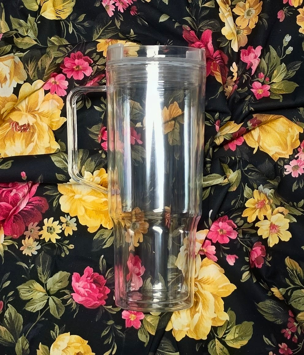 40 oz custom snow globe  tumbler