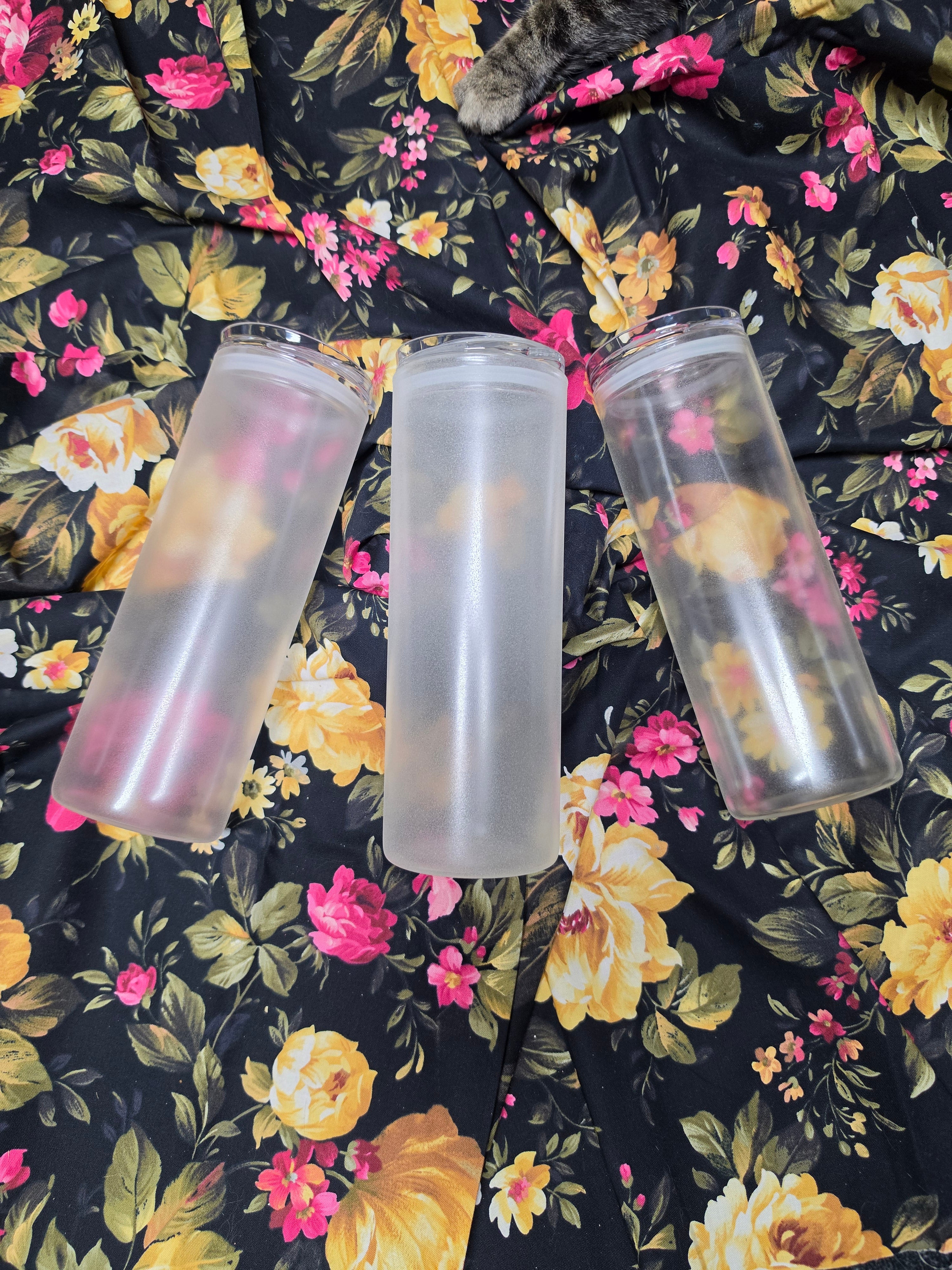 Custom 20oz Glow in the dark glass tumbler