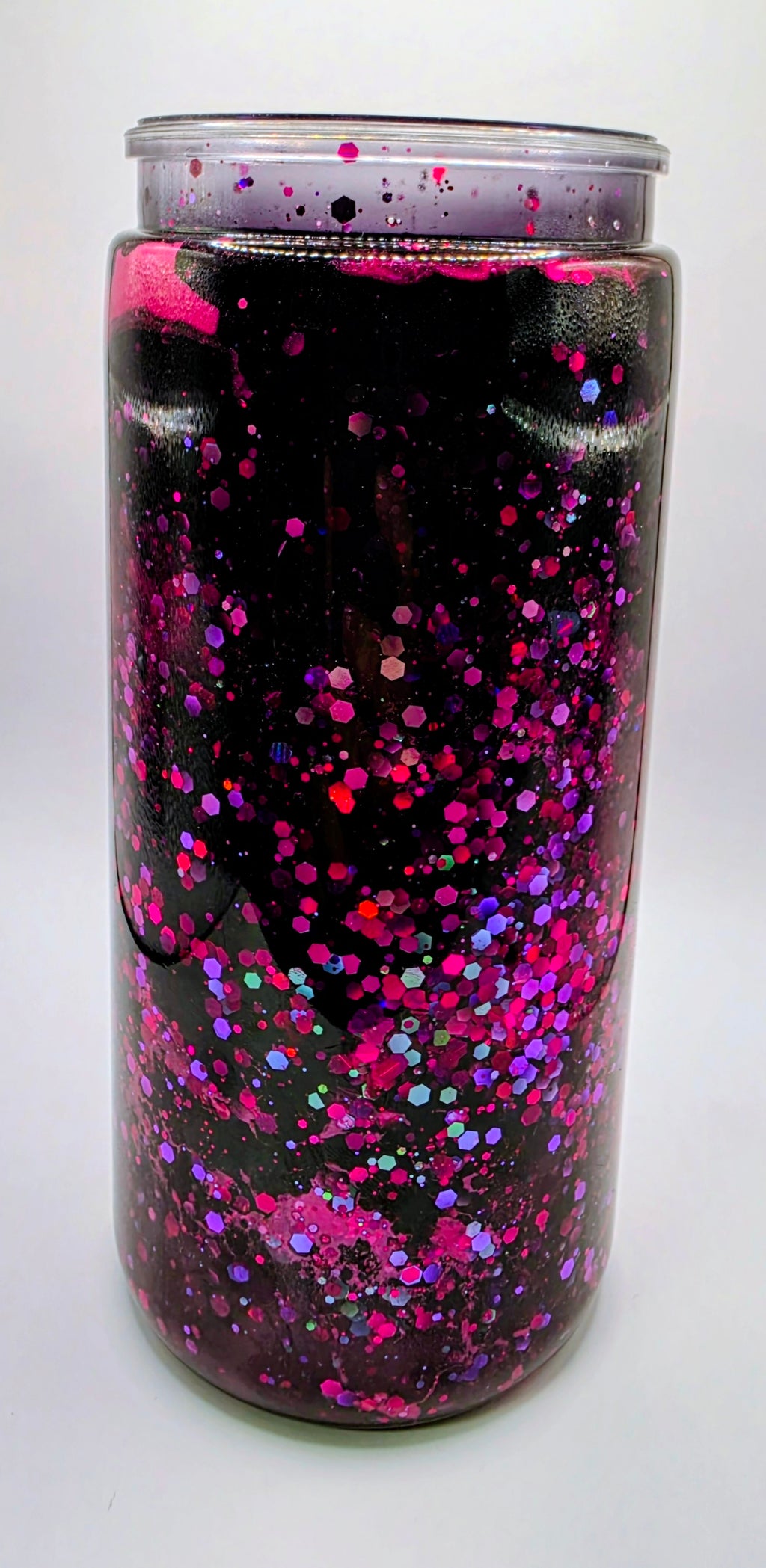 customized black & colored 20oz snow globe tumbler