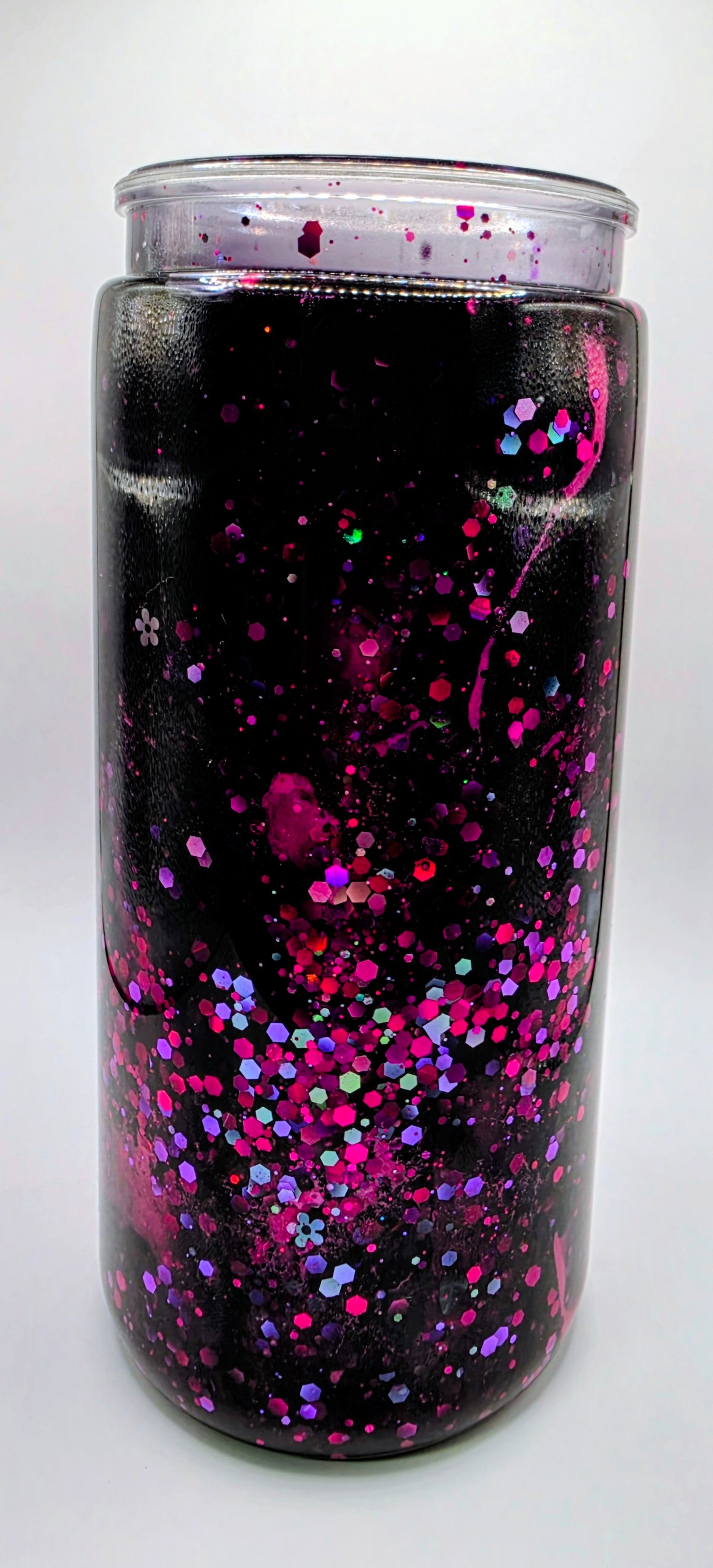 customized black & colored 20oz snow globe tumbler