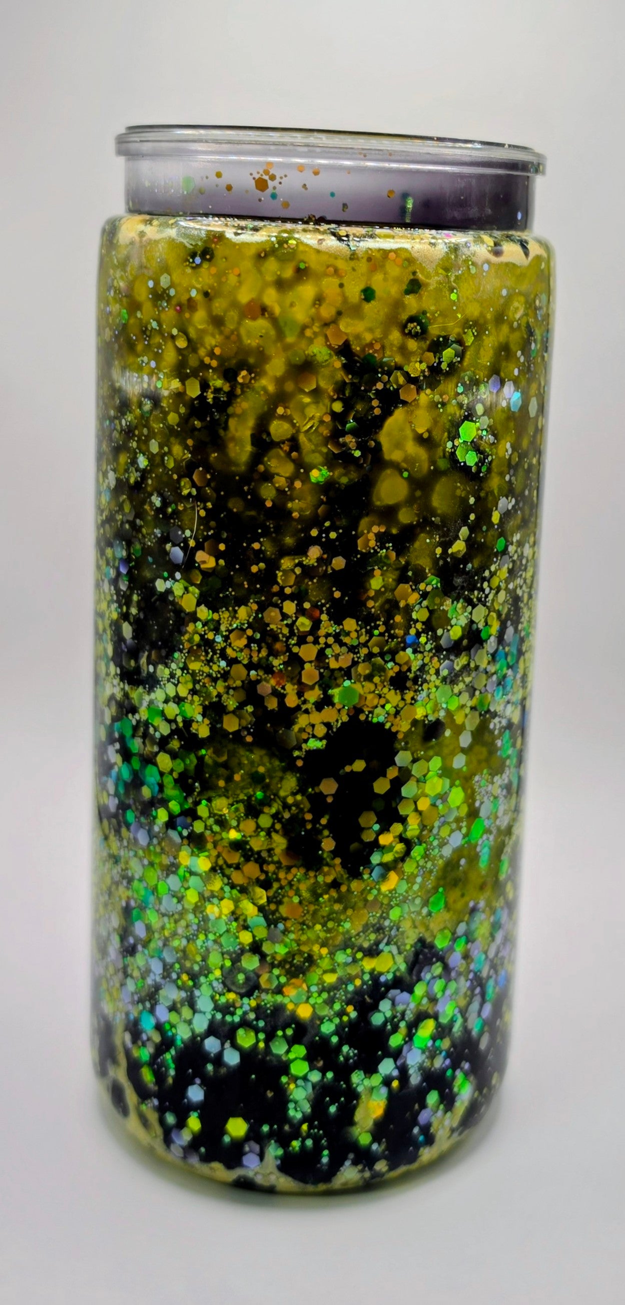 customized black & colored 20oz snow globe tumbler