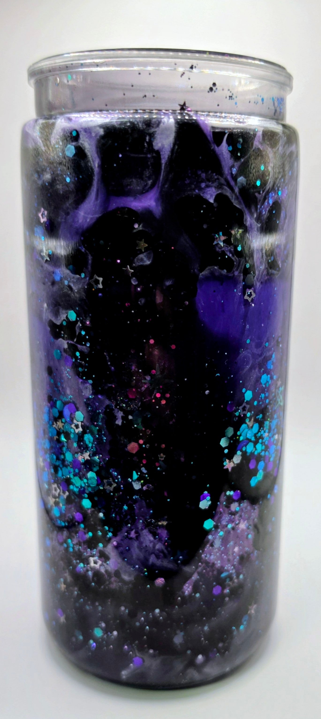 customized black & colored 20oz snow globe tumbler