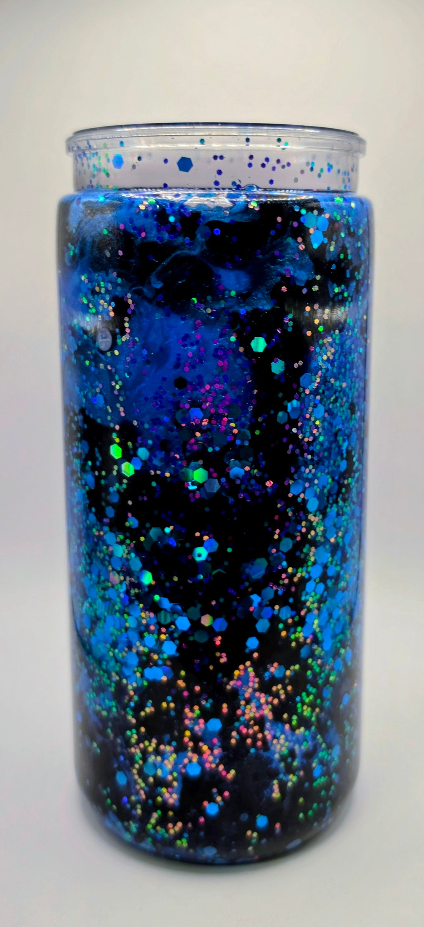 customized black & colored 20oz snow globe tumbler