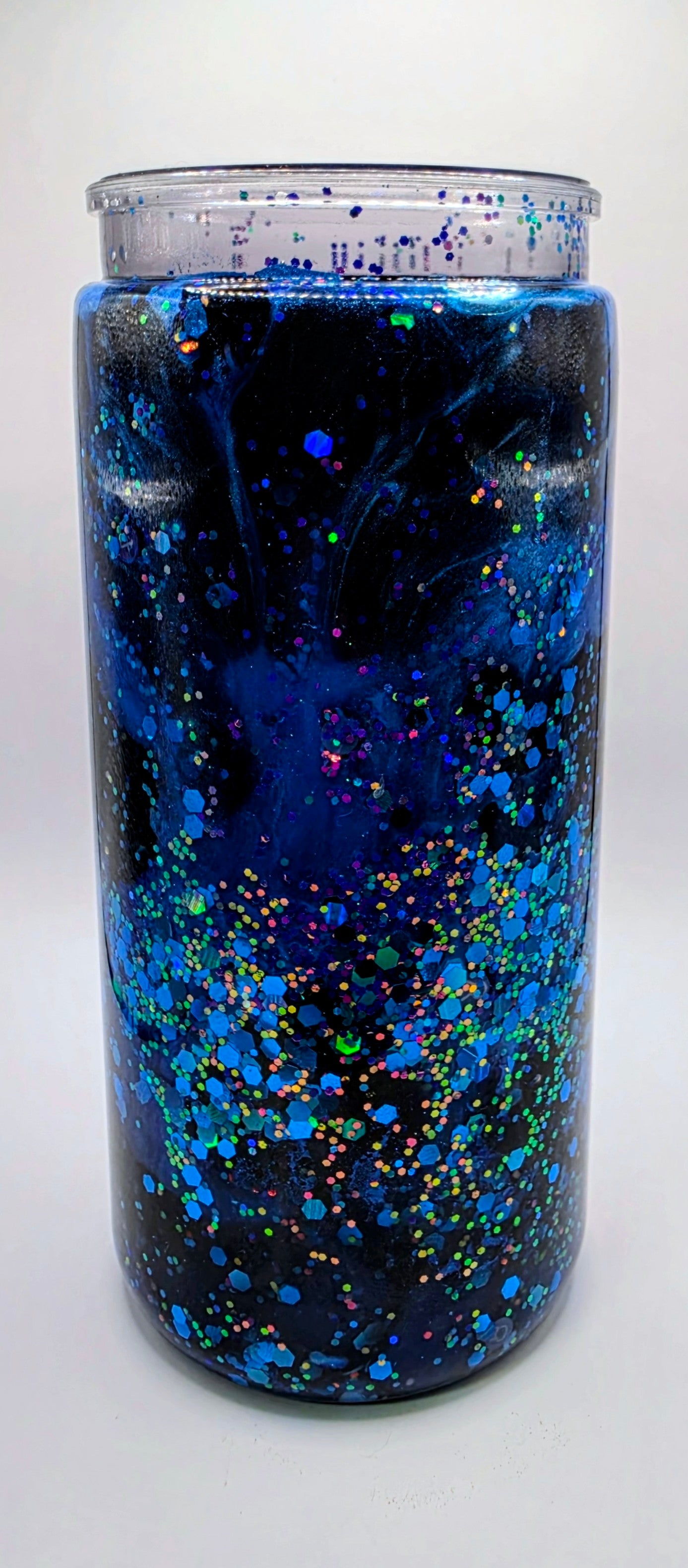customized black & colored 20oz snow globe tumbler