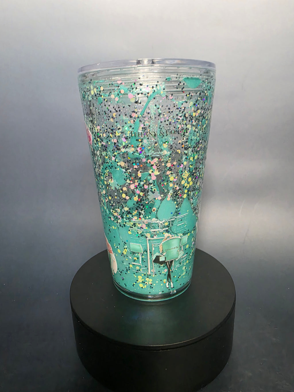 TIFF 16oz snow globe tumbler