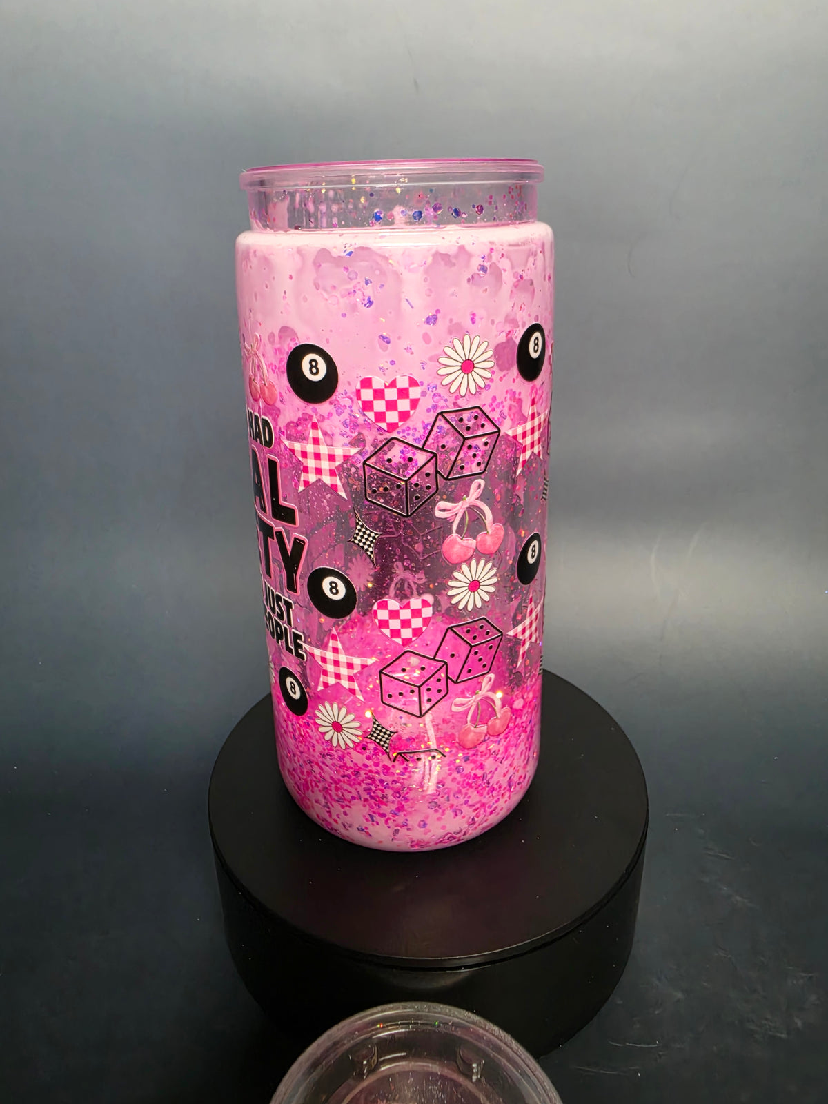 Social Anxiety 20 oz snow globe tumbler