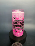 Social Anxiety 20 oz snow globe tumbler
