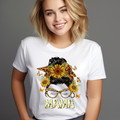 MAMA with sunflowers short sleeve t shirt