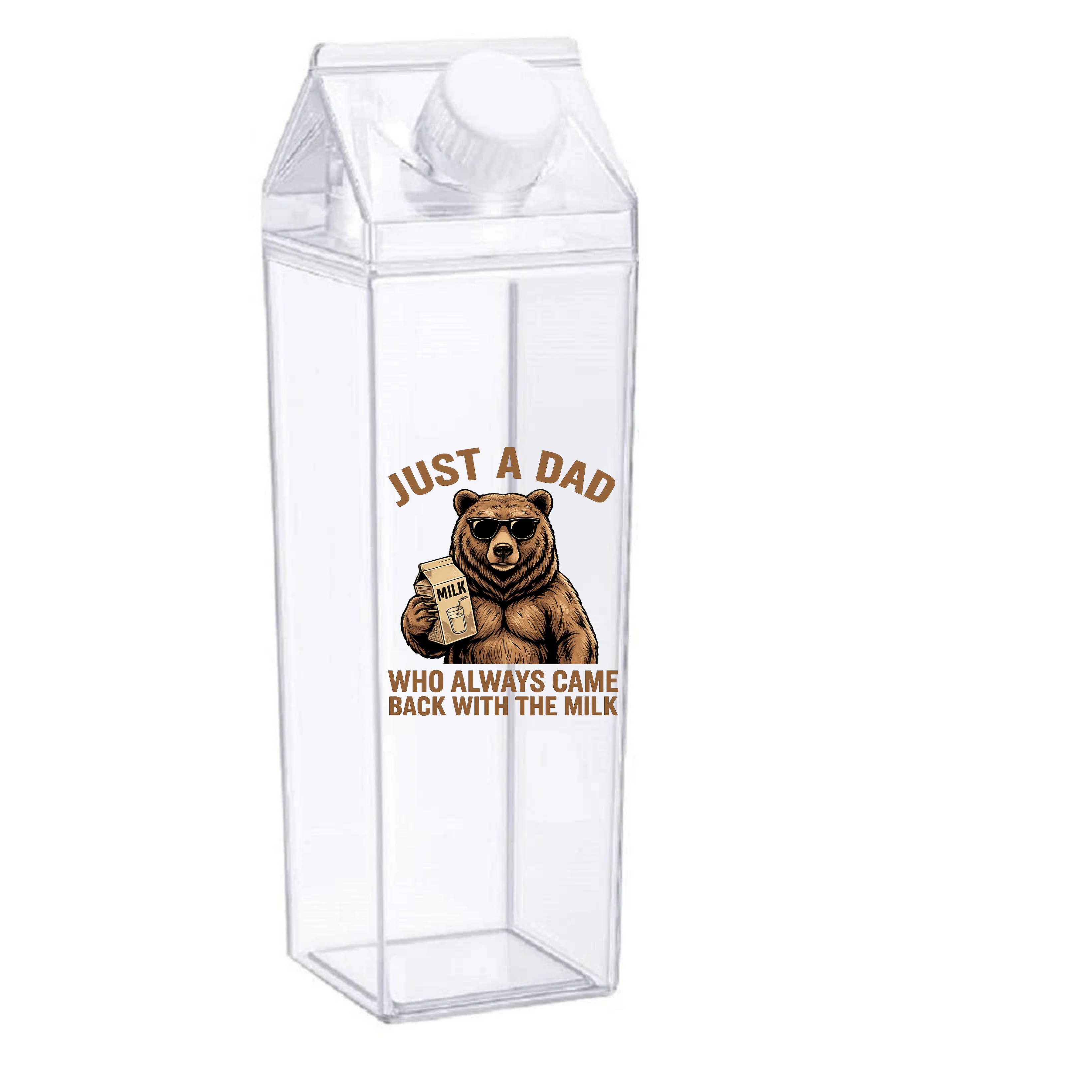 Hilarious Fathers day gag milk container