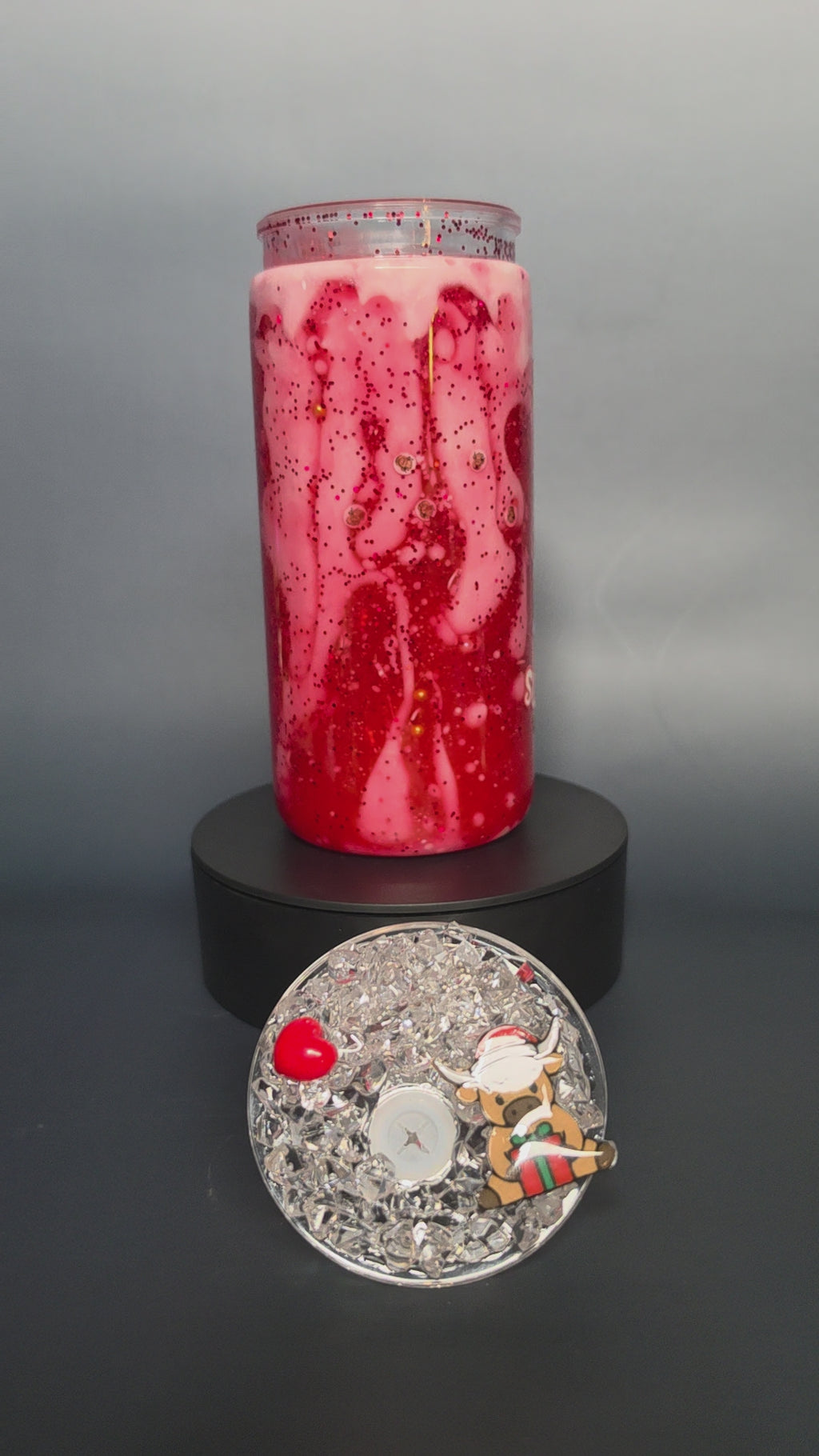 20oz sleigh my bills Christmas snowglobe tumbler