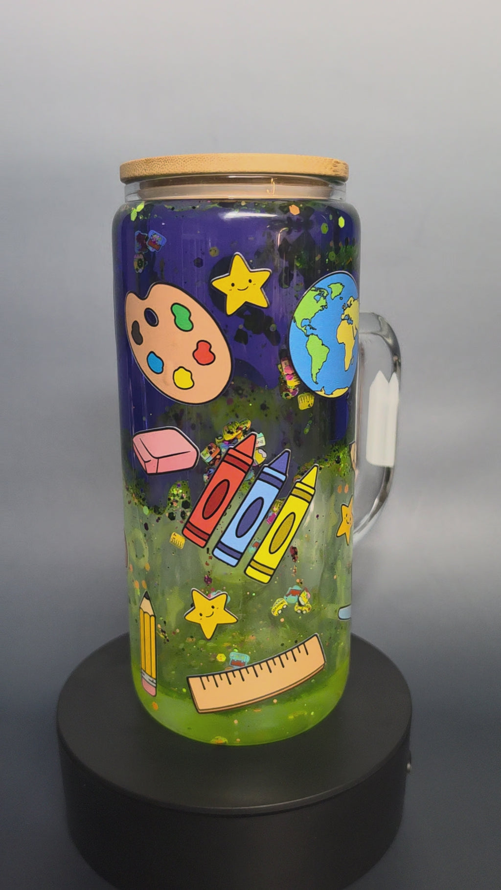 20oz teachers appreciation glass tumbler