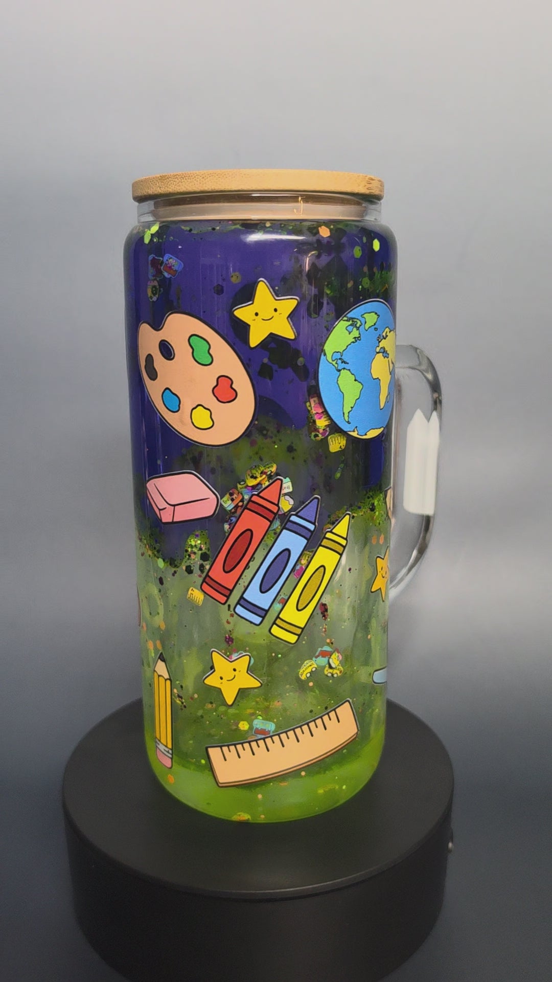 20oz teachers appreciation glass tumbler