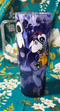 40 oz robots tumbler with glow in the dark