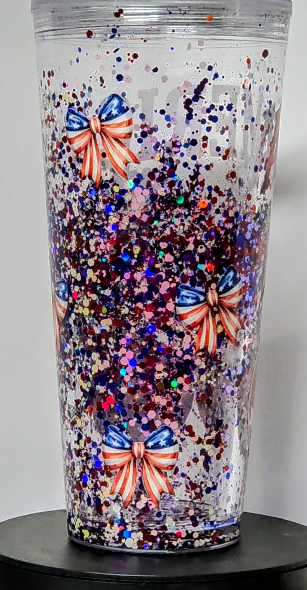 4th of July 24 oz snow globe tumbler