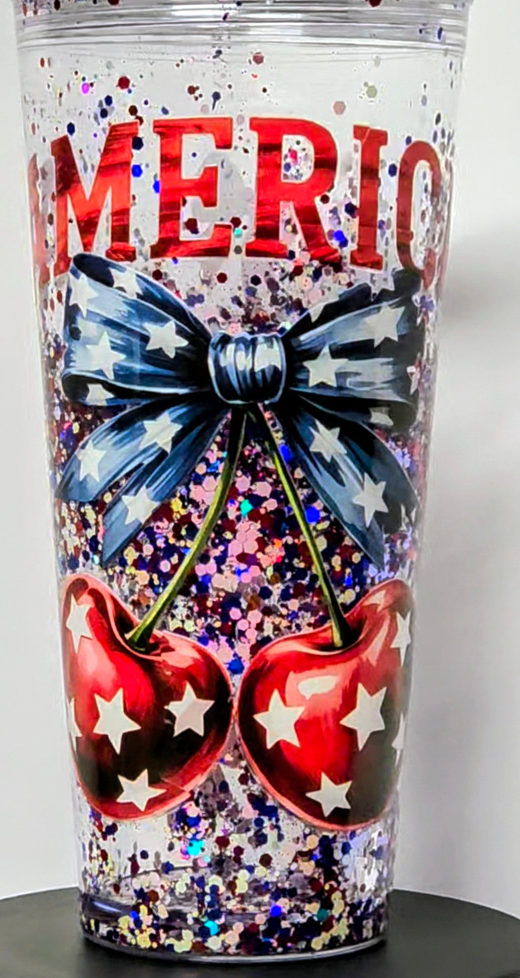 4th of July 24 oz snow globe tumbler