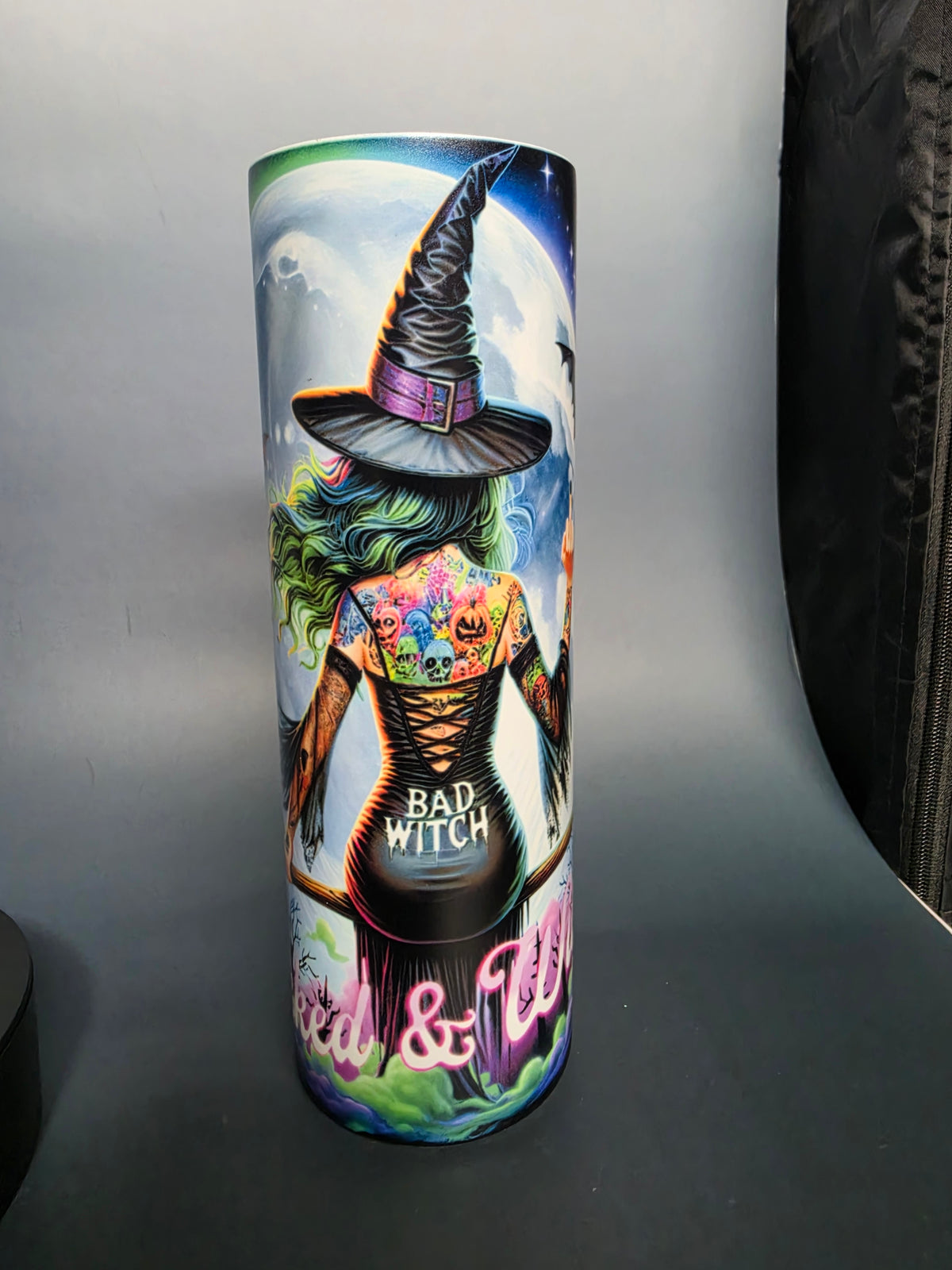 30oz glow in the dark, wicked and wild, witch tumbler
