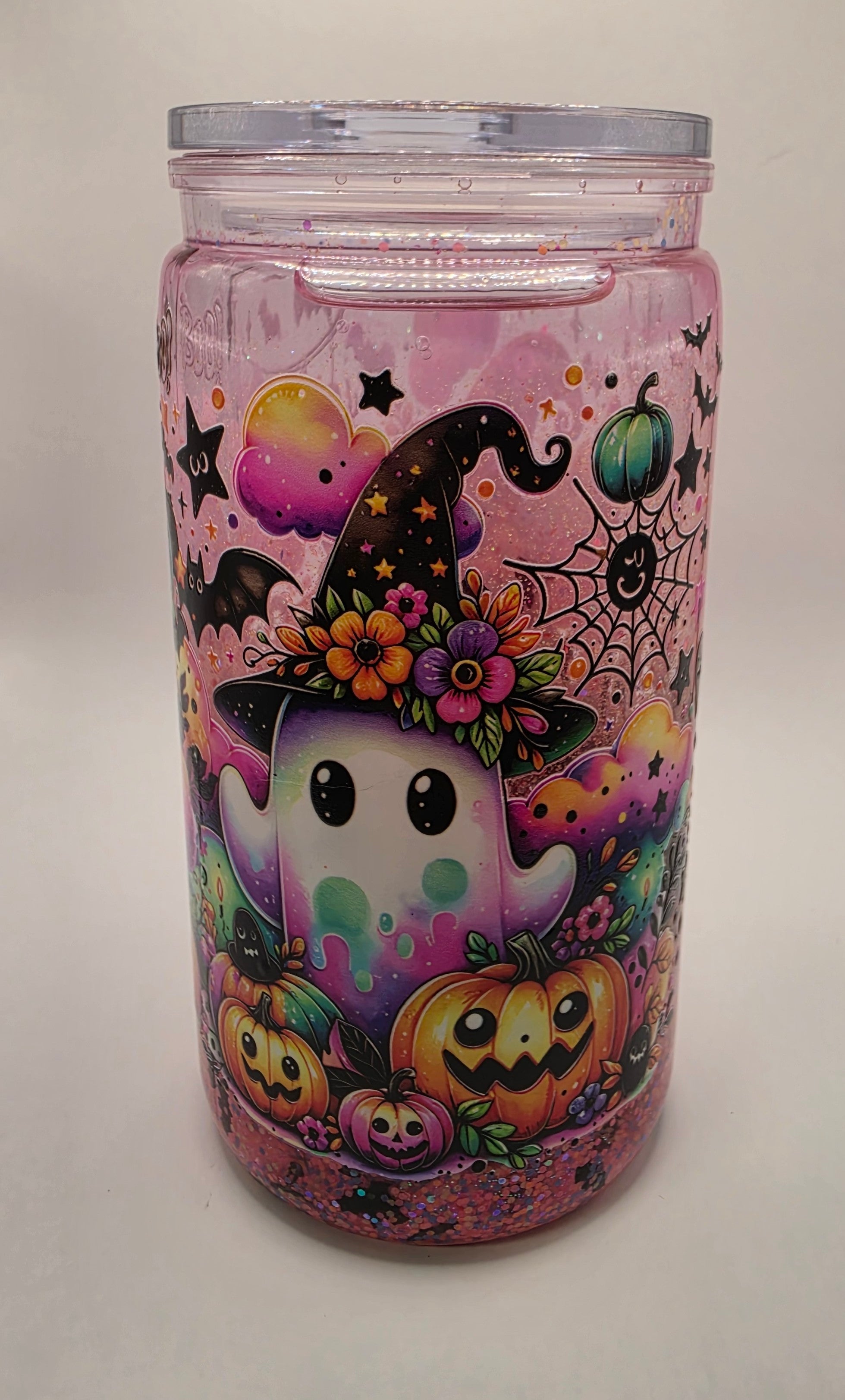 Glow in the dark 16oz snow glow tumblr with ghost