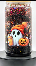 Spooky Halloween 16 oz snow globe tumbler