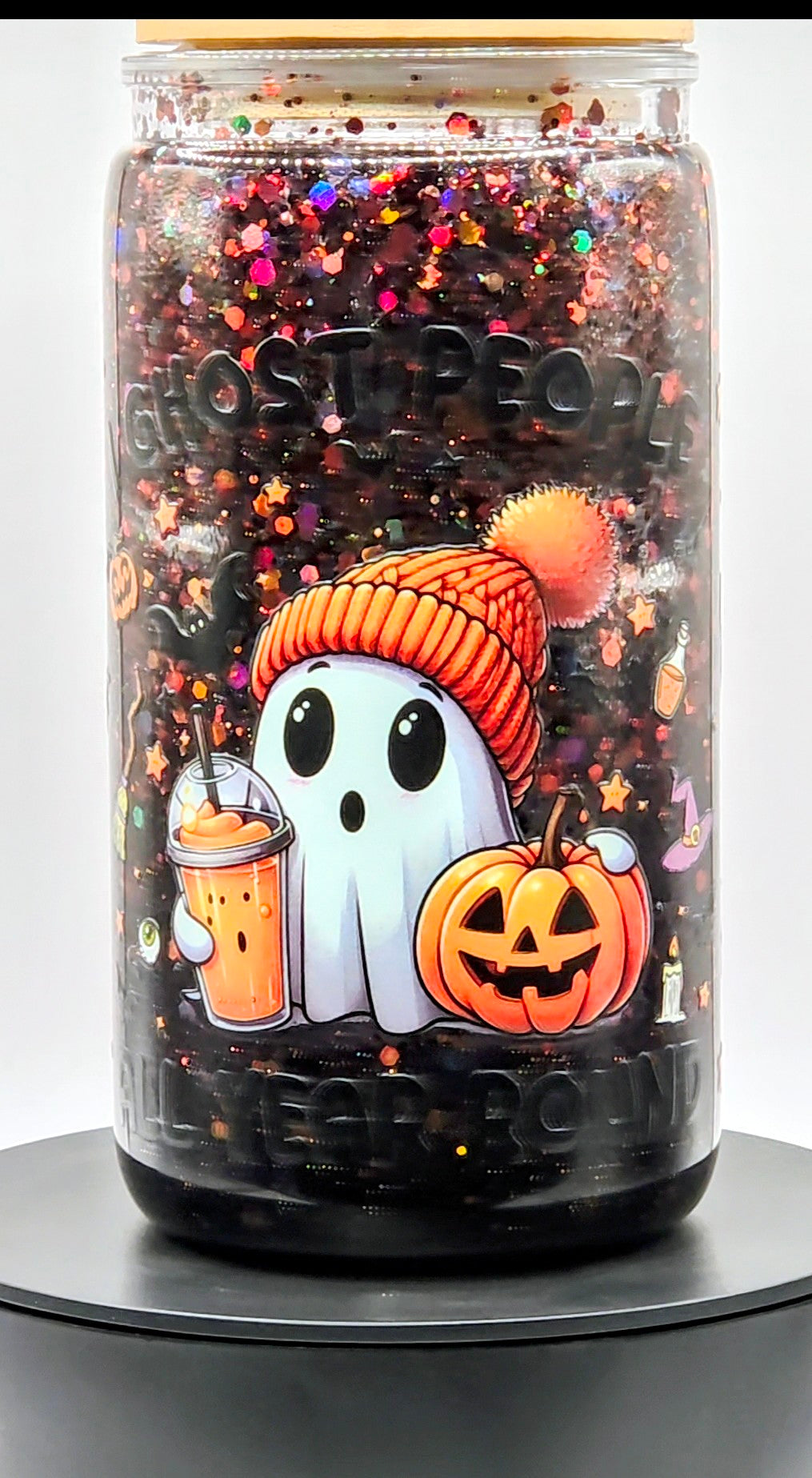 Spooky Halloween 16 oz snow globe tumbler