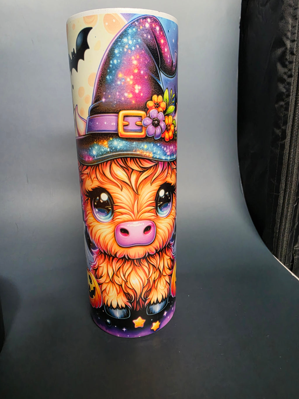 30oz Glow in the dark halloween cow tumbler