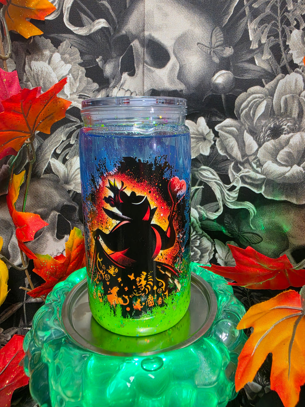 Custom Alice 16 oz snow globe tumbler